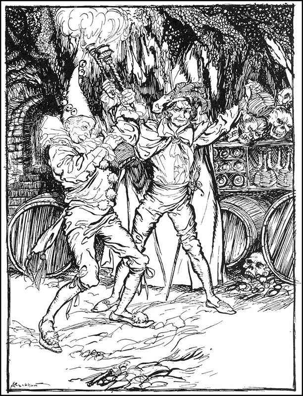 Fortunato-e-Montresor-ilustração-de-Arthur-Rackham