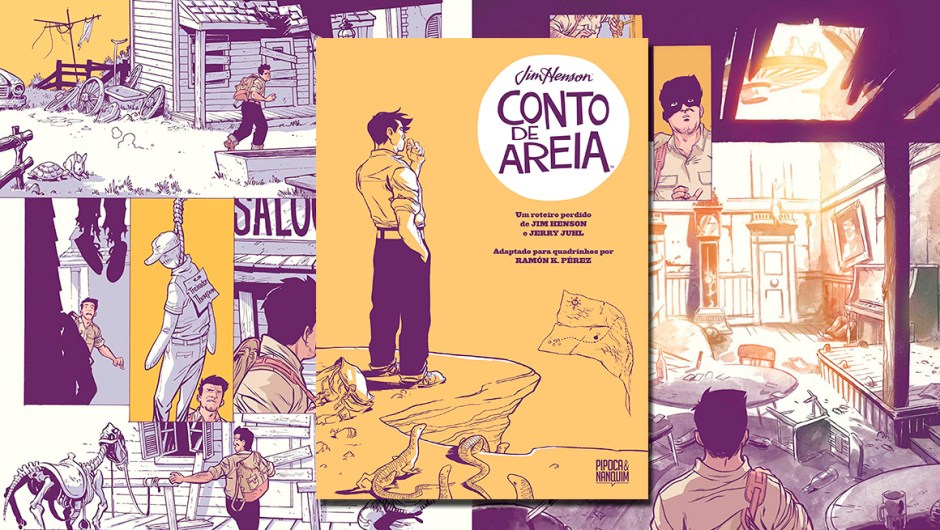 Capa da resenha da graphic novel Conto de Areia.