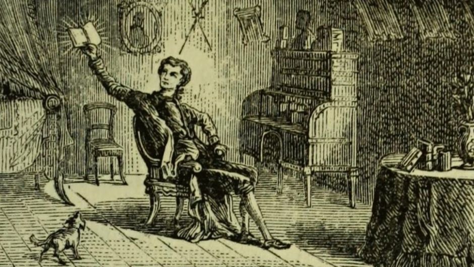 Ilustração de Jean Baptiste Amédée Guillaume para a edição de 1862 de "Viagem ao Redor do Meu Quarto".